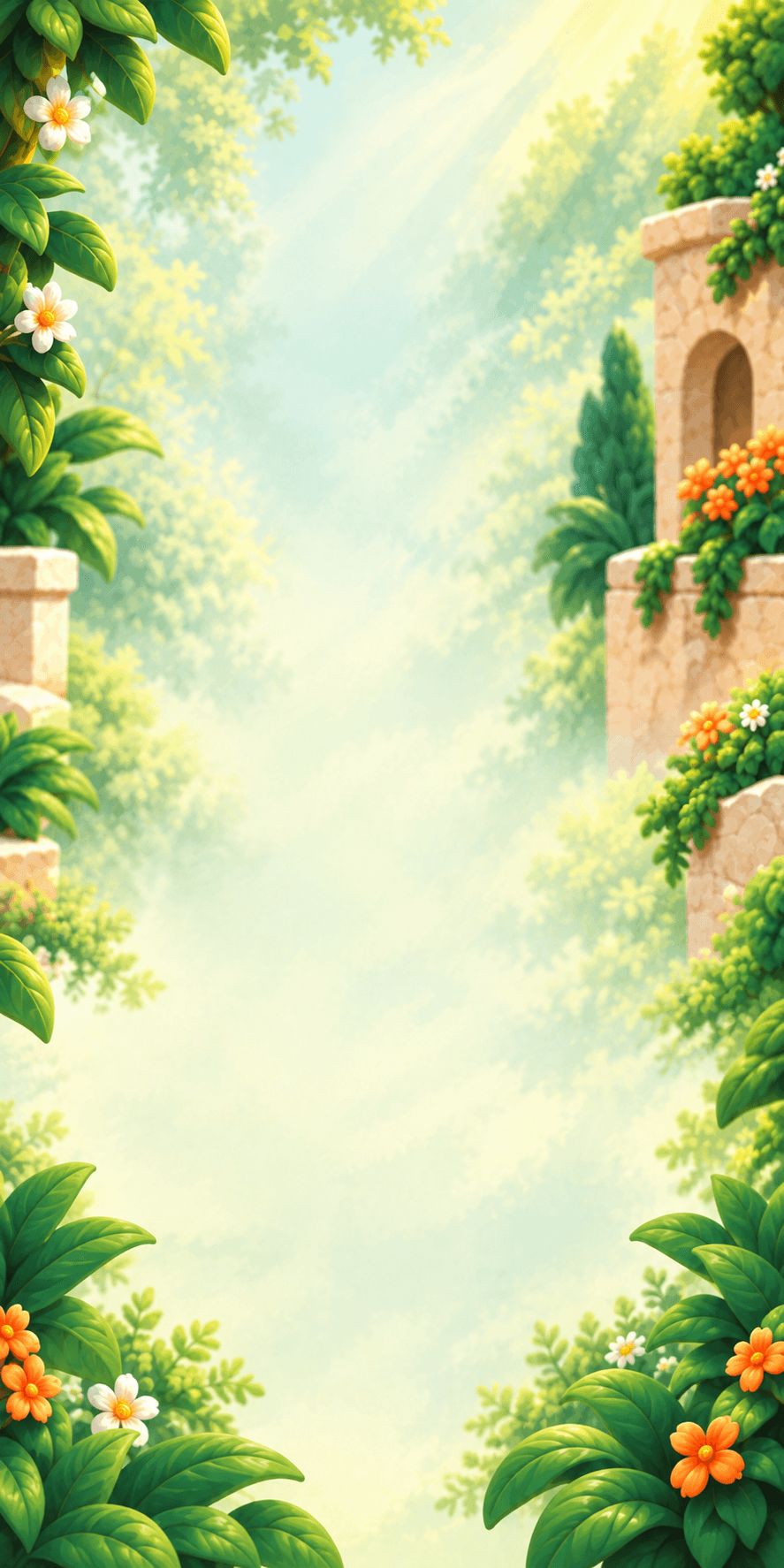 Garden world artwork from Match Sides